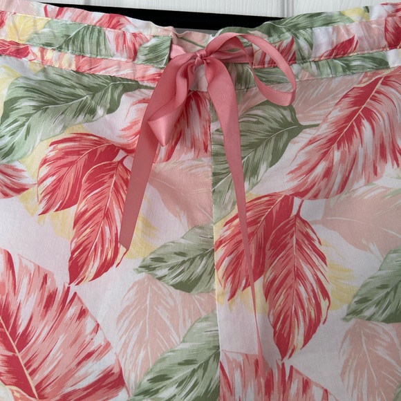 Papinelle Tropical Print Cotton Pajama set size L cropped pant - Picture 5 of 7